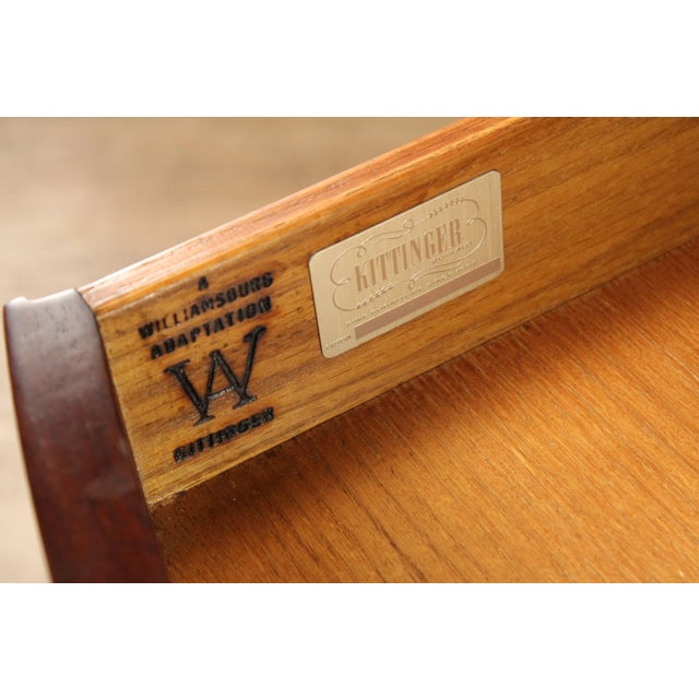 1970s Kittinger Williamsburg Adaptation Mahogany Pembroke Side Table For Sale - Image 5 of 12