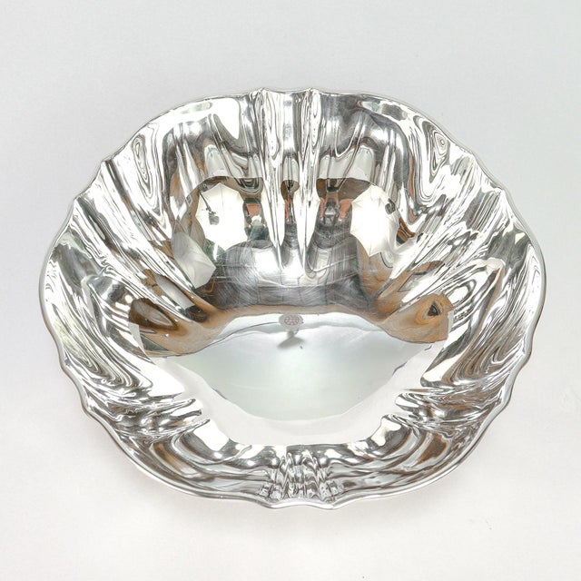 Silver Tiffany & Co. Mid-Century Modern Sterling Silver Shaped Fruit Bowl For Sale - Image 8 of 11