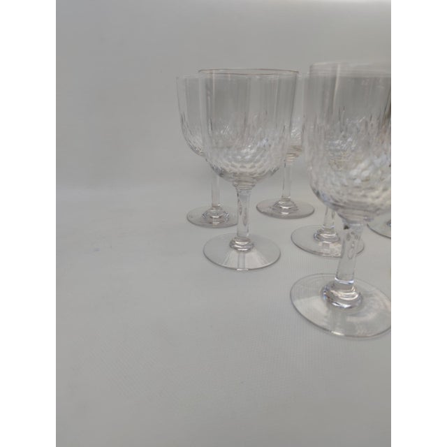 Large Crystal Richelieu Glasses from Baccarat, 1920s, Set of 8 For Sale - Image 3 of 8