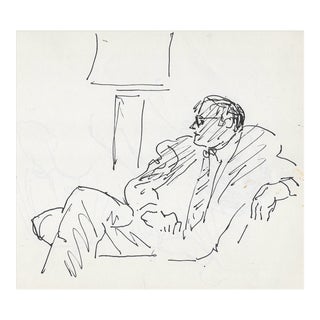 1960s Hayward Cirker Drawing of Aman For Sale