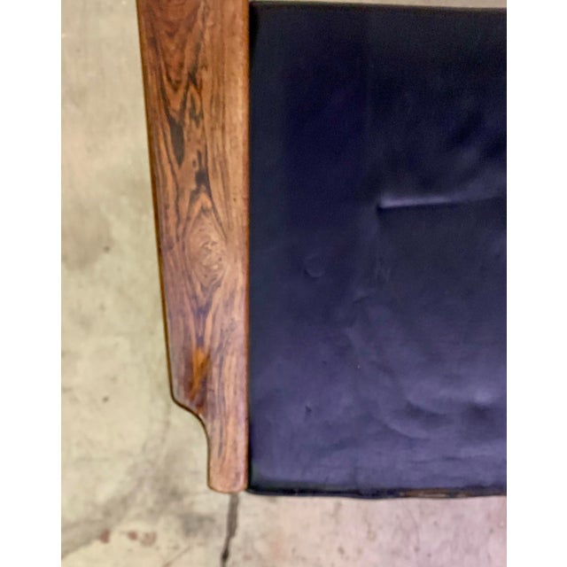 Brown 1960s Danish Rosewood Armchair For Sale - Image 8 of 18