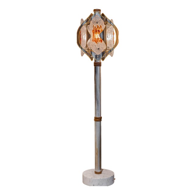 Vintage Floor Lamp by Toni Zuccheri for Mazzega, 1970s For Sale