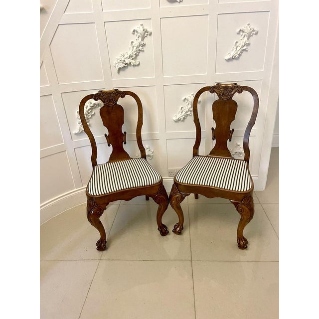 White Victorian Burr Walnut Dining Chairs, 1880s, Set of 12 For Sale - Image 8 of 18