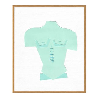 Bust 1 by Virginia Chamlee in Gold Framed Paper, Small Art Print For Sale
