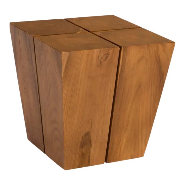 Phillips Collection Teak Trapezoid Table For Sale