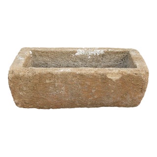 Provence Trough, Vintage Sandstone Basin Planter For Sale
