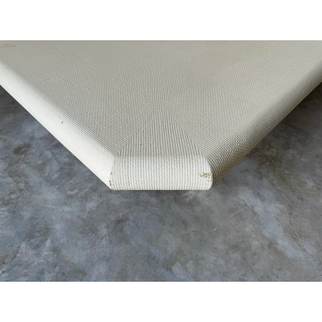 Karl Springer - Style Grasscloth Triangular Coffee Table For Sale In Miami - Image 6 of 12