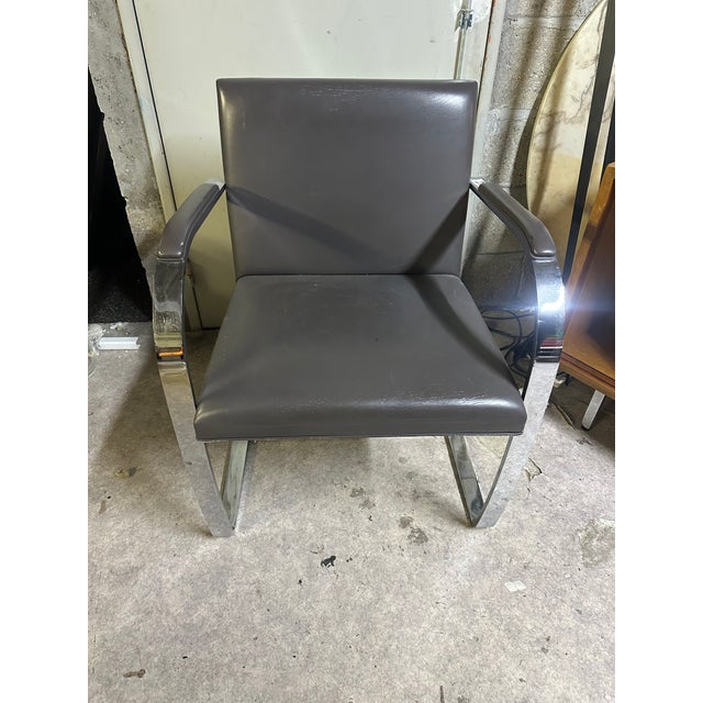 BRNO Armchairs by Ludwig Mies Van Der Rohe for Knoll Inc., 1990s, Set of 2 For Sale - Image 10 of 12