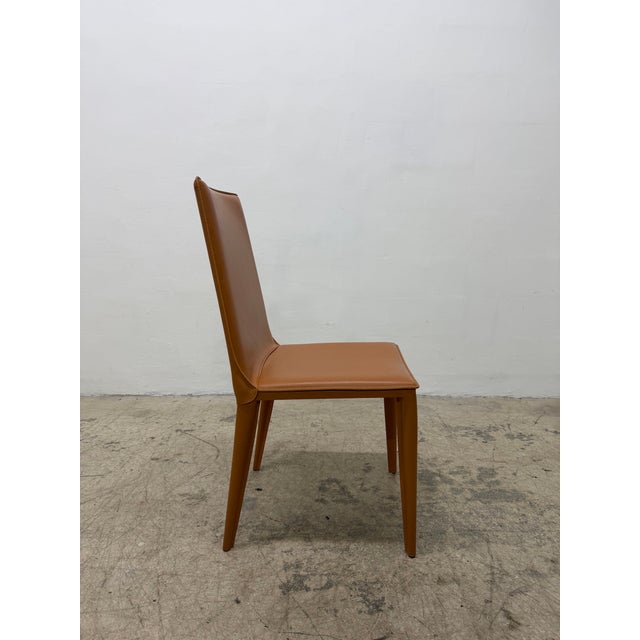 Animal Skin G.&r. Fauciglietti Latina High Back Leather Dining or Side Chair for Frag, Italy For Sale - Image 7 of 15