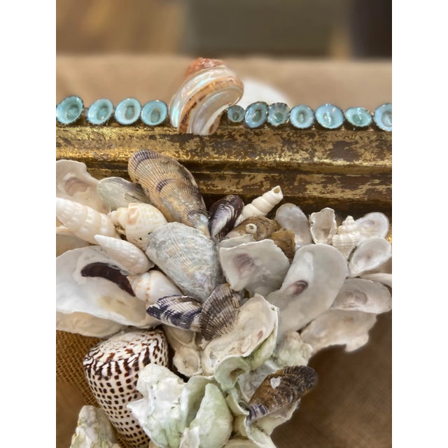 Wood Shell-Encrusted Decorative Wall Brackets - Pair For Sale - Image 7 of 11