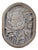 Bas-Relief Sculpture of Stylized Face with Flowers, 20th Century, Wood For Sale
