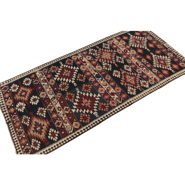 Rug & Kilim Vintage Shahsavan Persian Kilim in Polychromatic Patterns by Rug & Kilim For Sale - Image 4 of 7