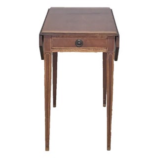 Baker Furniture Mahogany Pembroke Table Drop Leaf Table Inlays For Sale