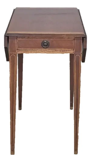 Baker Furniture Mahogany Pembroke Table Drop Leaf Table Inlays