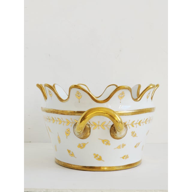 Chelsea Porcelain Chelsea House Sevre Style Porcelain Cachepot For Sale - Image 4 of 14