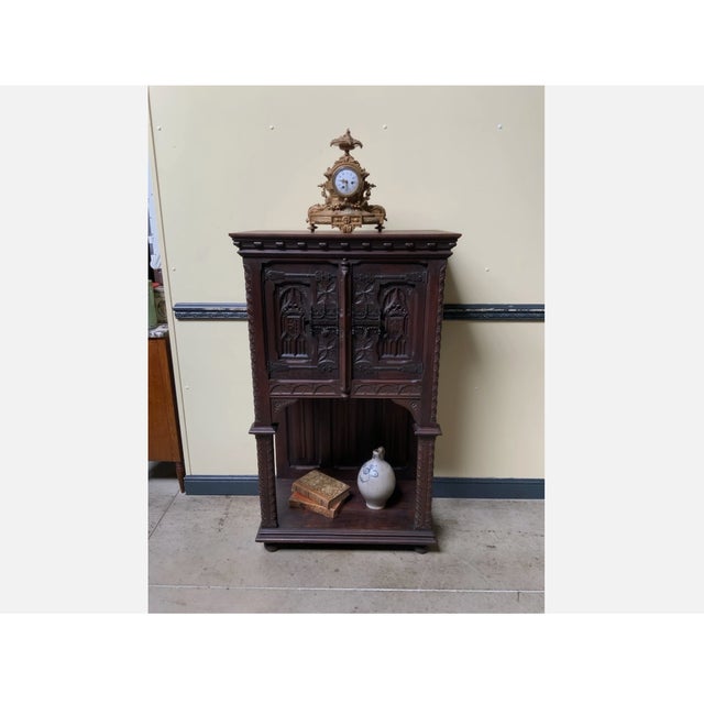 Late 19th Century Antique Neo-Gothic Cabinet, 1880 For Sale - Image 5 of 12