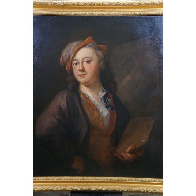 Antique Johan Herman Cabot Danish Baroque Portrait of a Gentleman Oil Painting For Sale - Image 6 of 13
