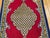 Vintage Qum Area Rug, Hand-Knotted Wool, Geometric Medallion Pattern, 3x5, Red & Navy For Sale - Image 17 of 18