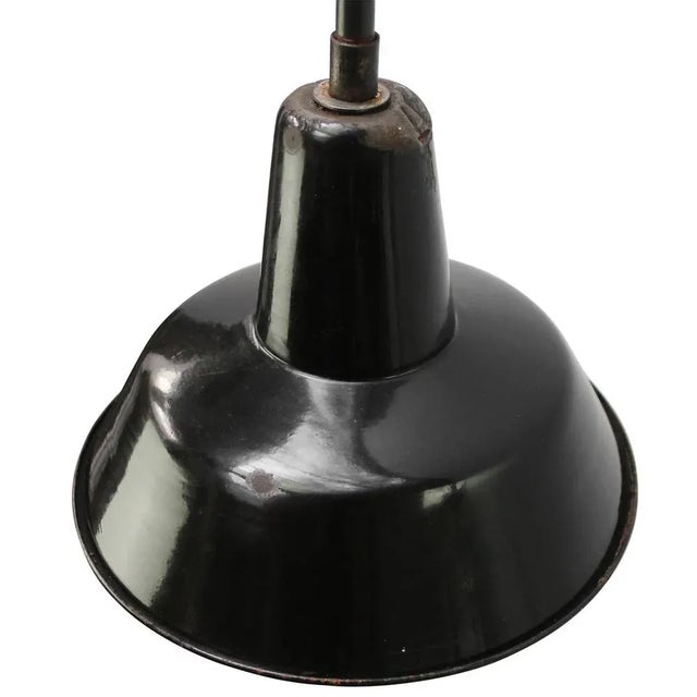 Industrial Vintage French Industrial Black Enamel and Cast Iron Wall Lamp For Sale - Image 3 of 6