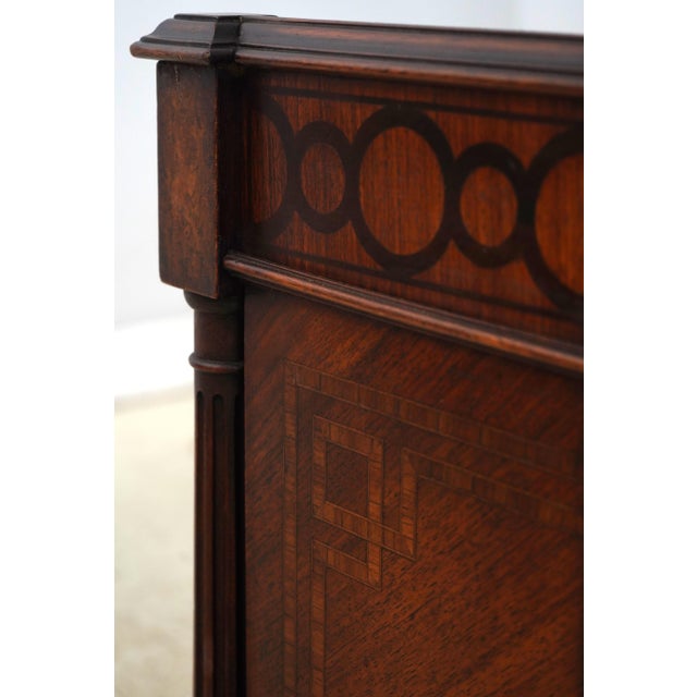 Pair of Inlaid Neoclassical Mahogany Single Beds For Sale In Philadelphia - Image 6 of 17