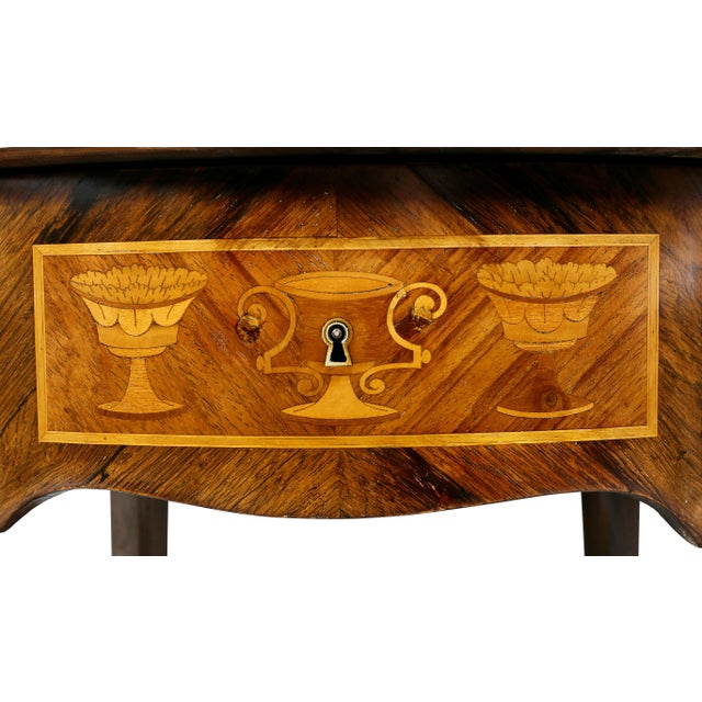 Late 19th Century Louis XVI Style Marquetry Table A' Ecrire For Sale - Image 5 of 13
