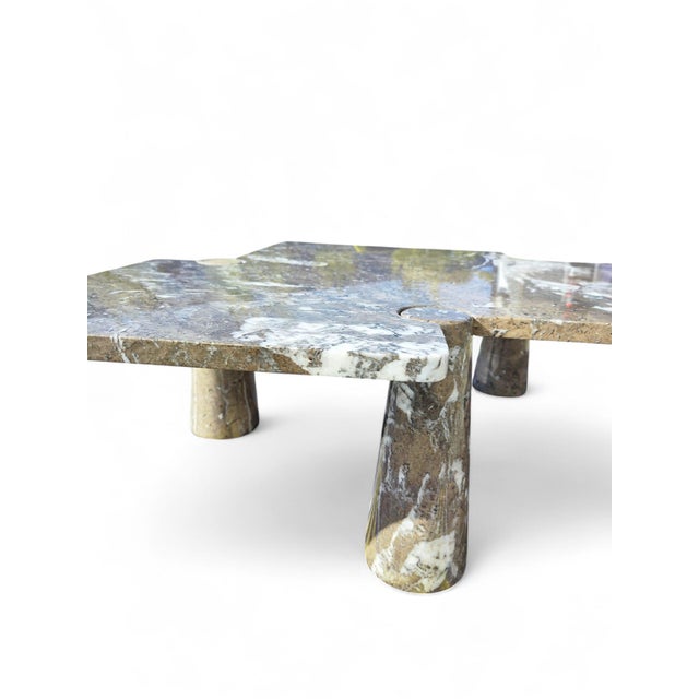 Mid-Century Modern Eros Collection Coffee Table in Freccia Marble by Angelo Mangiarotti, 1970s For Sale - Image 3 of 9