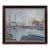 Boats in the Harbor - Mid Century Industrial Seascape by Pieter Hashager For Sale