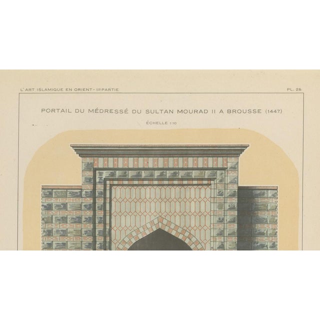 1920s Alexandre M. Raymond, Murad Ii Madrasa Portal, Bursa 1924, Paper For Sale - Image 5 of 9