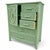 Ornamental & Decorative Materials Henry Link Faux Bamboo 5-Drawer Chest – Gumdrop Green For Sale - Image 7 of 8