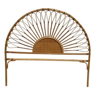 Vintage Rattan Headboard, France, 1960s For Sale