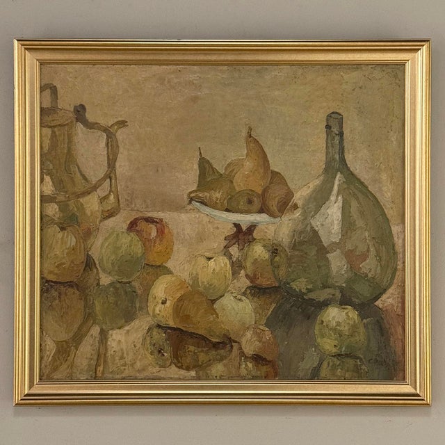 Framed Oil Painting on Canvas by Gustave Camus (1914-1984) 'Still Life' For Sale In Dallas - Image 6 of 17