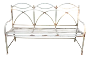 French Style Wrought Iron Garden Bench
