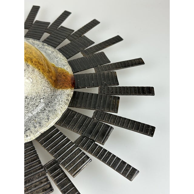 Vintage Brutalist Wall Lamp in Iron and Glass from Honsel Leuchten, 1960s For Sale - Image 11 of 18