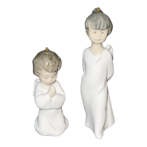 Lladro Mini Angels Porcelain Hanging Figurines - Set of 2