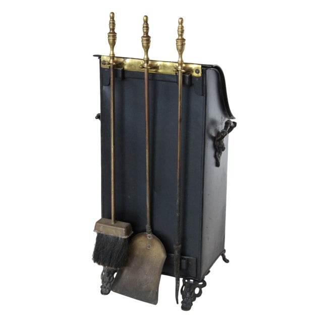 Late 19th Century Victorian Coal Scuttle Set For Sale - Image 4 of 7