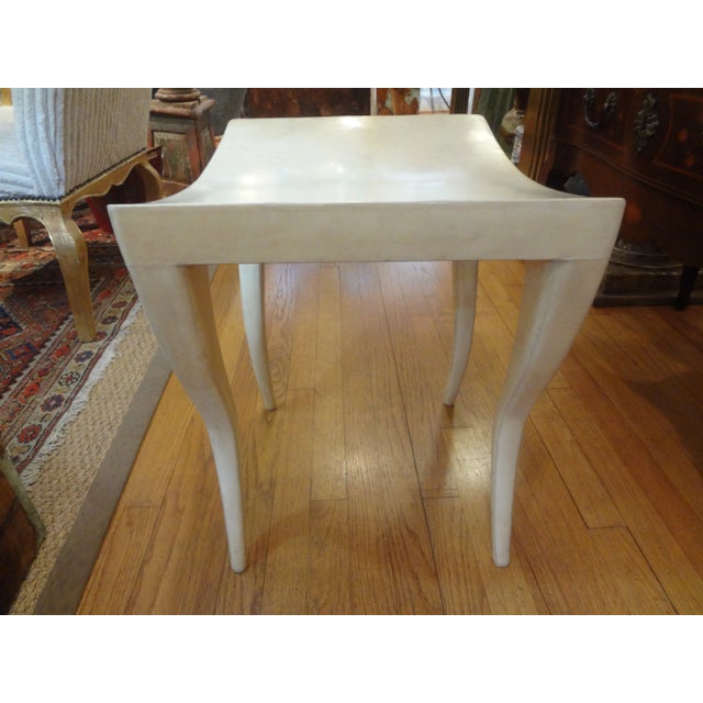 R & Y Augousti French Modern Parchment Bench by R & Y Augousti For Sale - Image 4 of 12