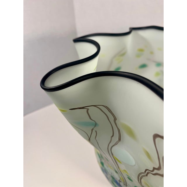 2010s 2017 Eric Bladholm Signed Limited Edition Studio Art Glass Vase – #7/17 For Sale - Image 5 of 10