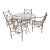 Terra Furniture Renaissance Outdoor Patio Table + Chairs, Set of Five For Sale