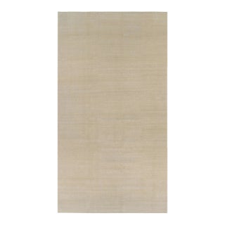 Rug & Kilim’s Oversized Contemporary Textural Solid Rug in Beige Tones - 12x22 For Sale
