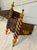 Bronze Anglo-Indian Embossed Gold and Wood Wall-Mount Bed Canopy Curtain Valance For Sale - Image 8 of 12