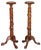Hand Carved Fruitwood Vine Display Stands with Claw and Ball Feet, Set of 2 For Sale