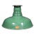 Benjamin 14" Enameled Porcelain Green Industrial Pendant Light c.1950 For Sale