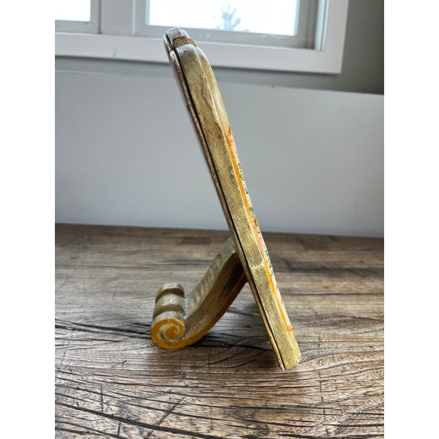 Vintage Mid Century Chinoiserie French Italian Gilded Hand Painted Textured Dressing Mirror Amazing Vintage Mirror Lovely...