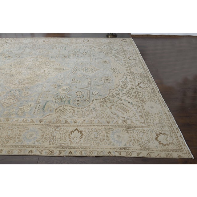 1970s Vintage Persian Handmade Wool Cotton Orange Area Rug For Sale - Image 11 of 11