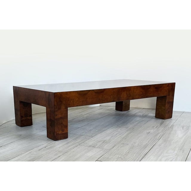 Black Coffee Table in Elm Root, 1950s For Sale - Image 8 of 8