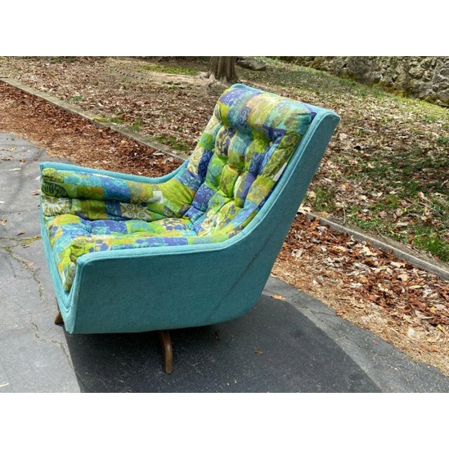 Adrian Pearsall Mid Century Adrian Pearsall Swivel Base Armchair For Sale - Image 4 of 9