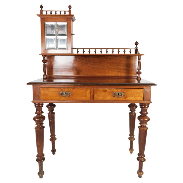 Walnut and Glass Dressing Table, 1880s For Sale