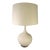 Jamie Young Cream "Ribbon" Ceramic Lamp and Linen Shade For Sale