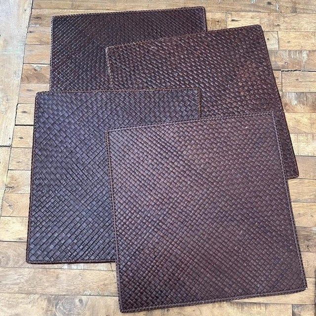 Vintage Handwoven Rattan Placemats – Set of 4 | 14" Square Natural Woven Decor Bring natural warmth and relaxed texture to...