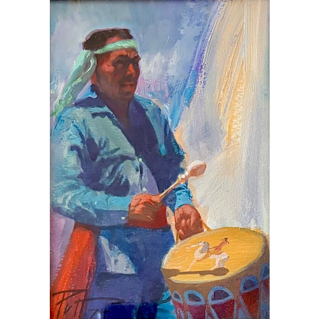 This 50-year old gouache on paper entitled "Indian Drummer" is by famed western artist Donald Putnam (1926-2007) who...